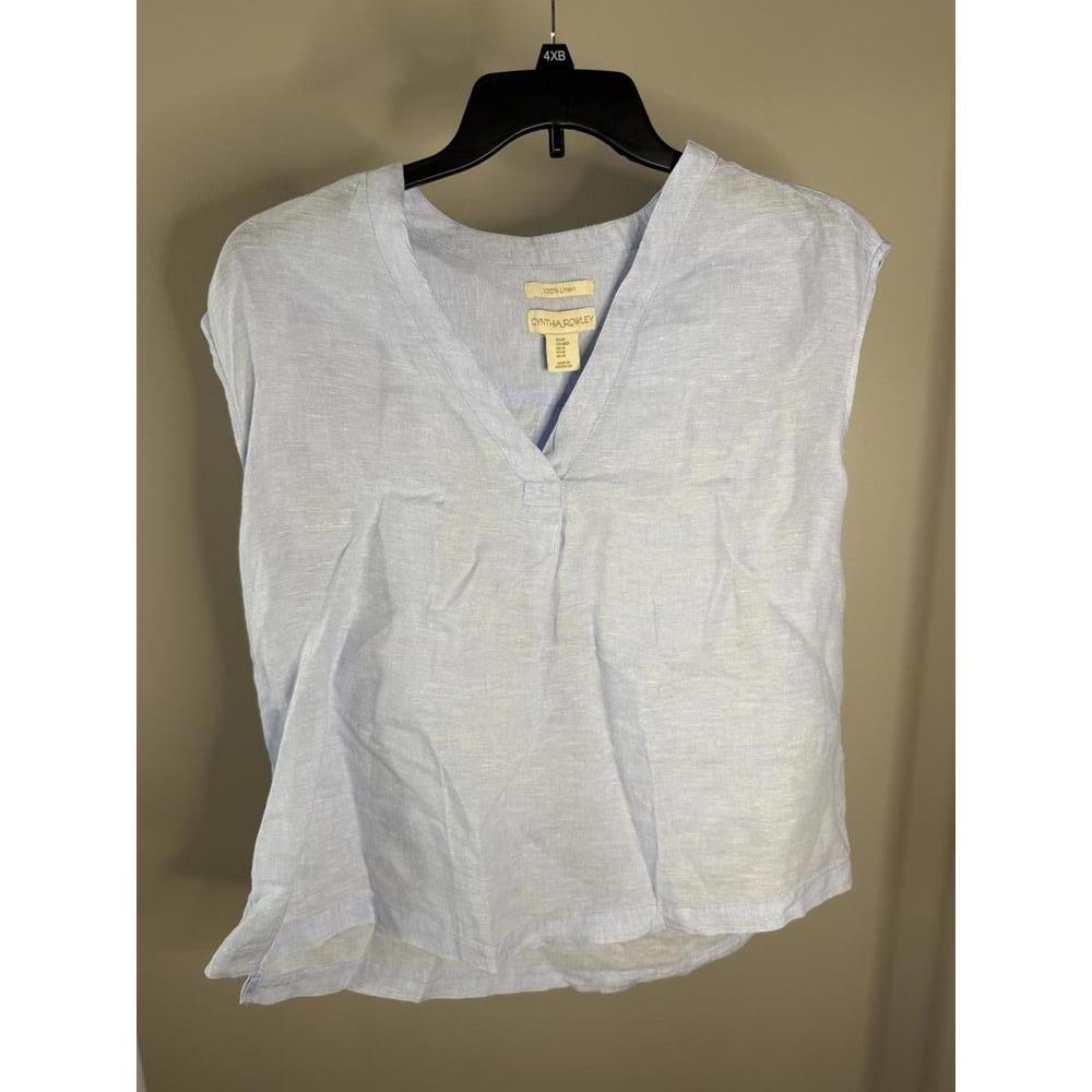 Cynthia Rowley linen v-neck tank top